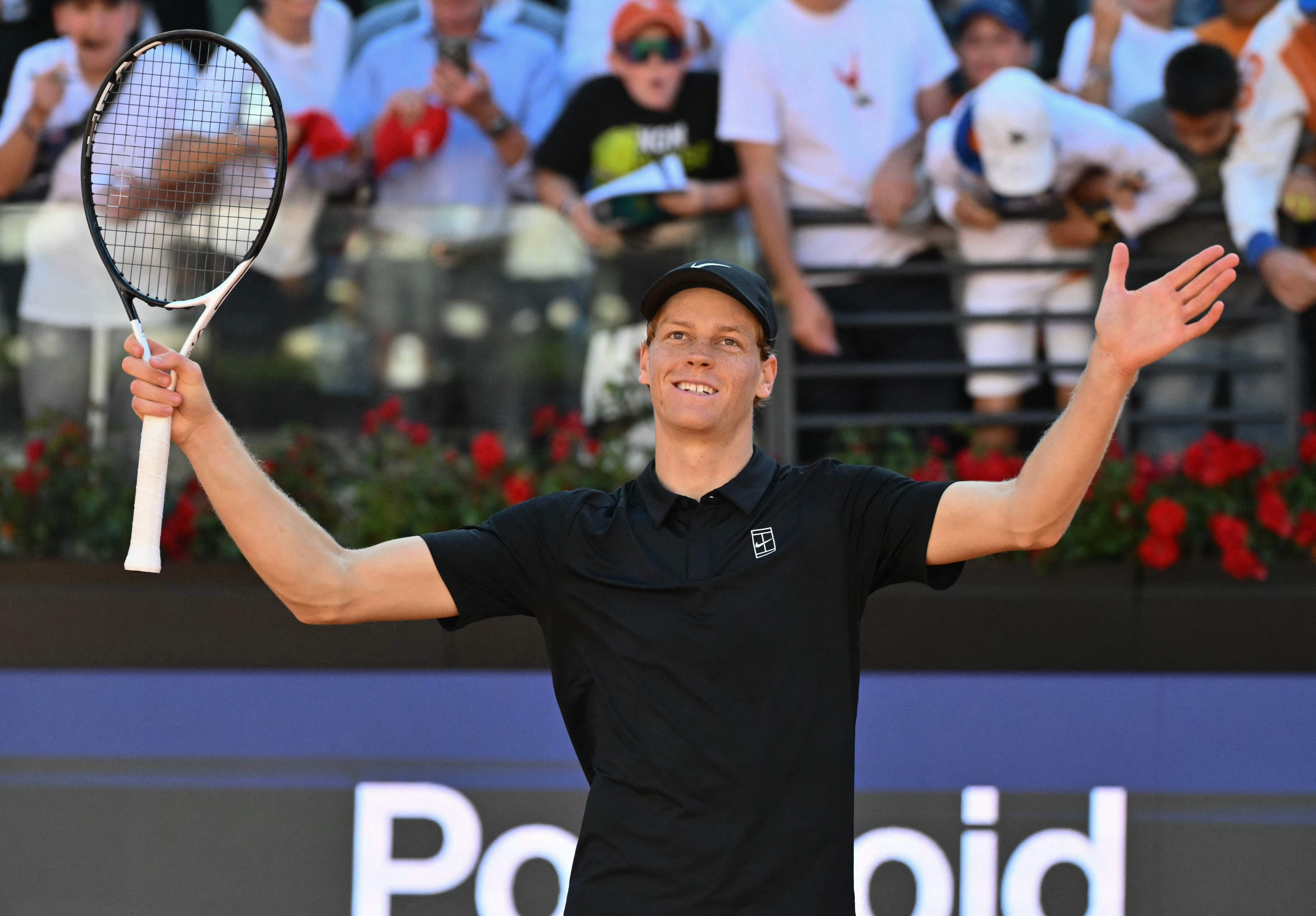 (外代二线)网球——ATP1000罗马站:辛纳晋级16强